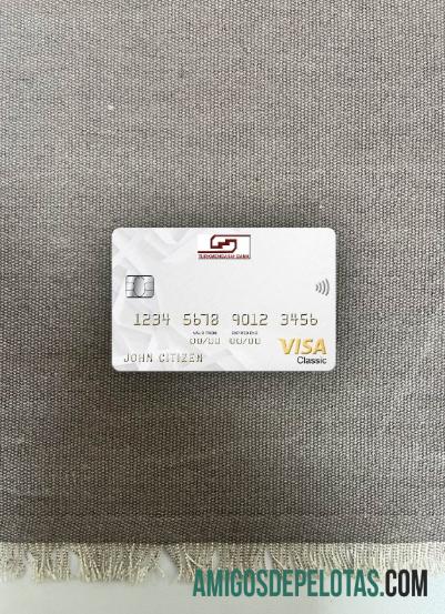 Turcomenistão Turkmenbashi Bank Visa Classic Card Photolook Front amostra